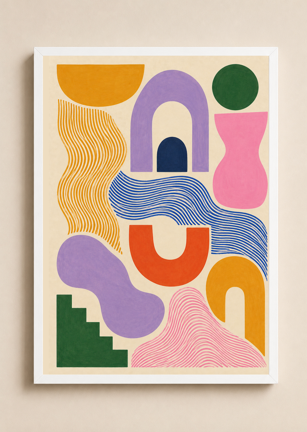 Full House — Abstract Geometric Art Print