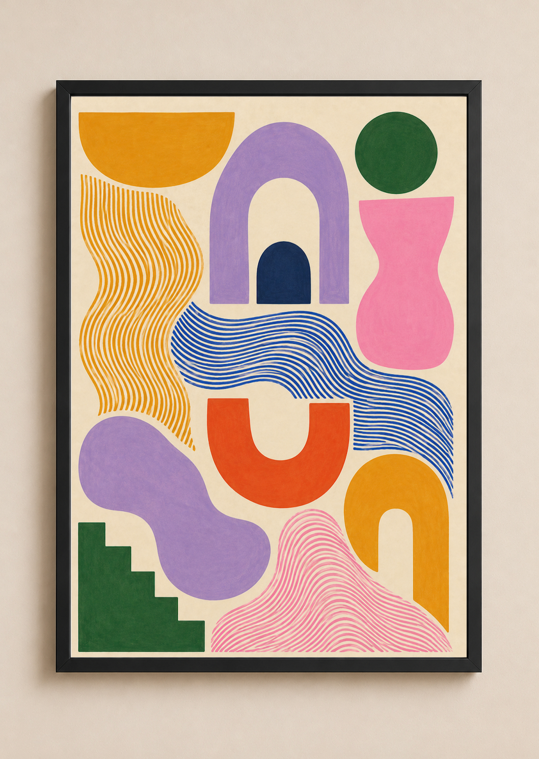 Full House — Abstract Geometric Art Print