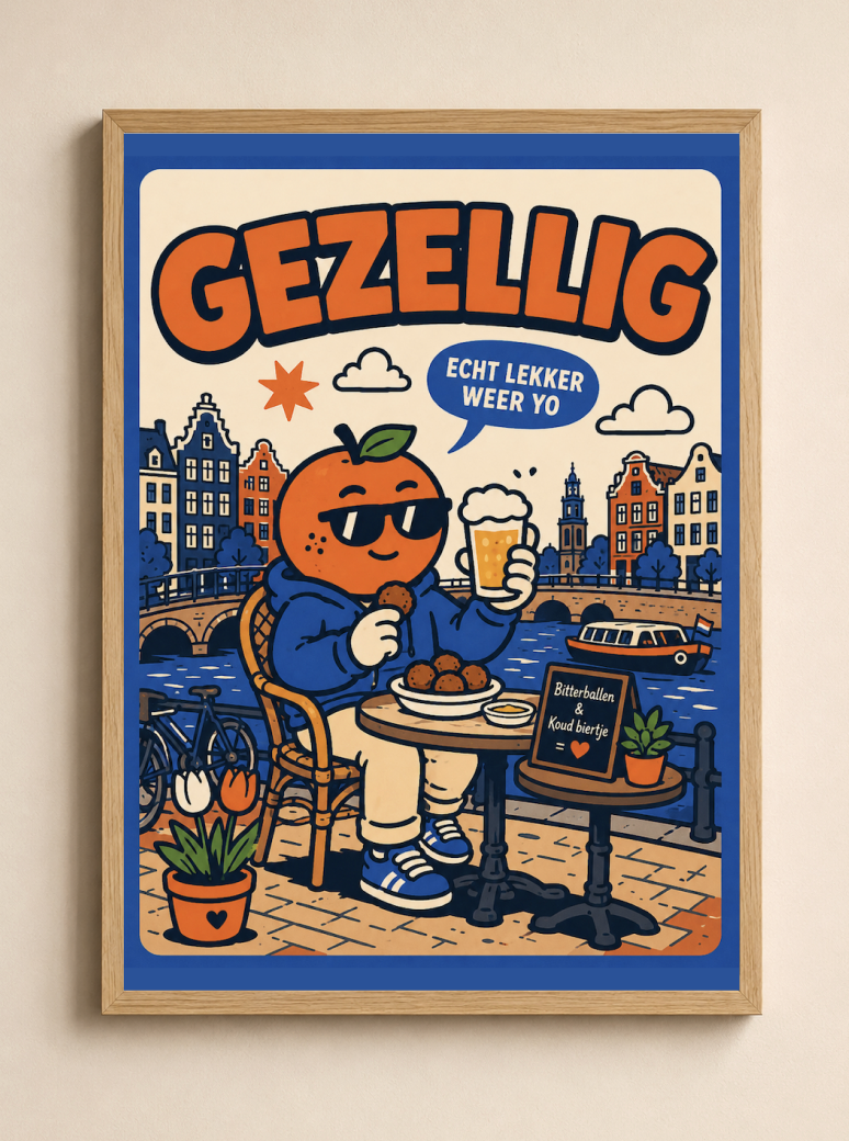 Gezellig, Appie!   — Amsterdam Art Print
