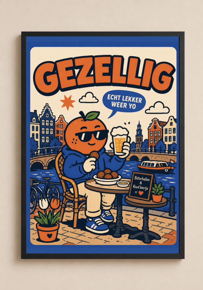 Gezellig, Appie!   — Amsterdam Art Print