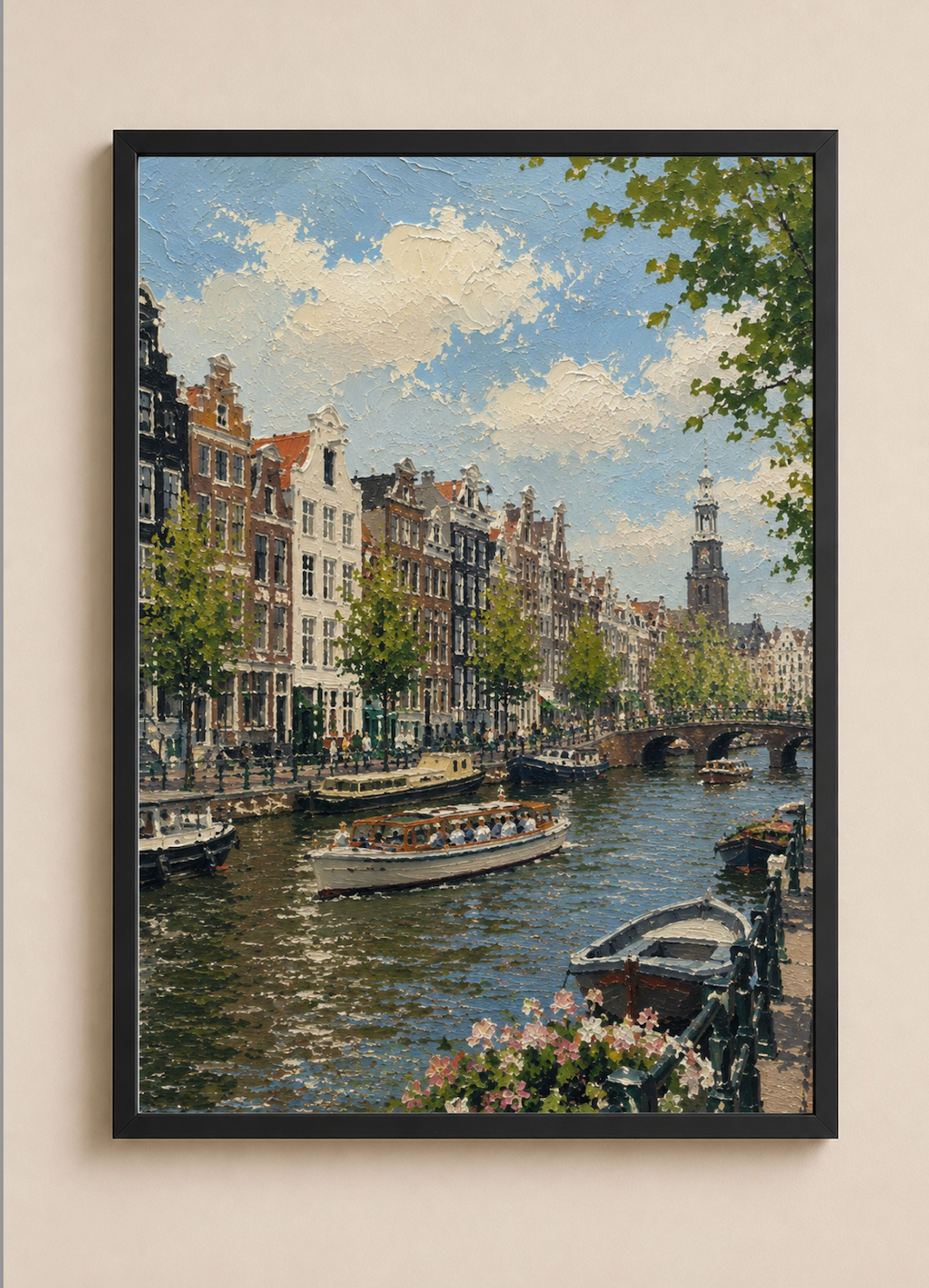 Prinsengracht — Amsterdam Oil Painting Style Print