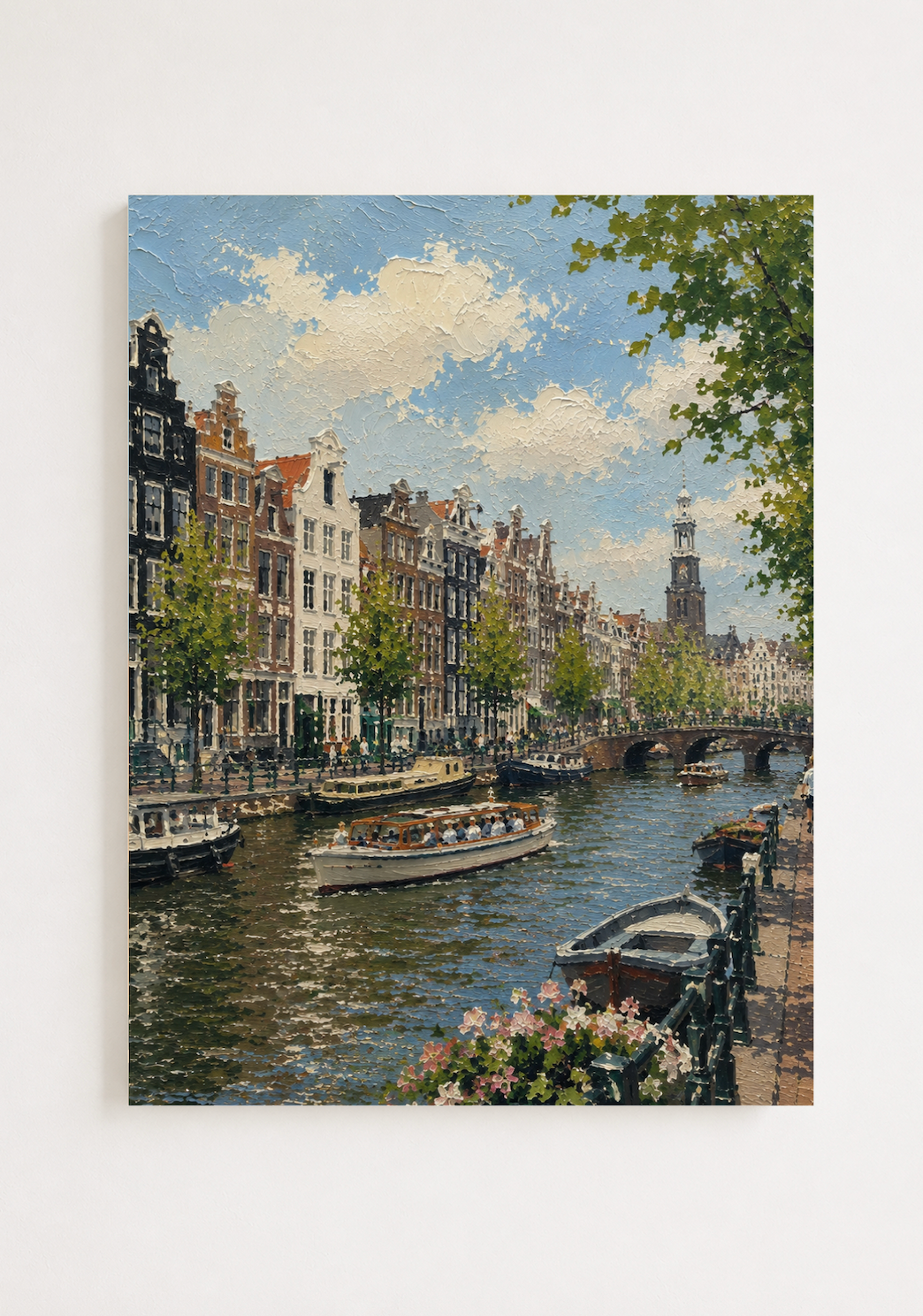 Prinsengracht — Amsterdam Oil Painting Style Print