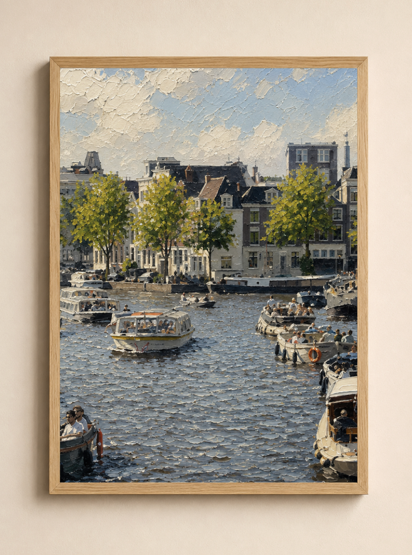 Amstel Summer — Amsterdam Oil Painting Style Print