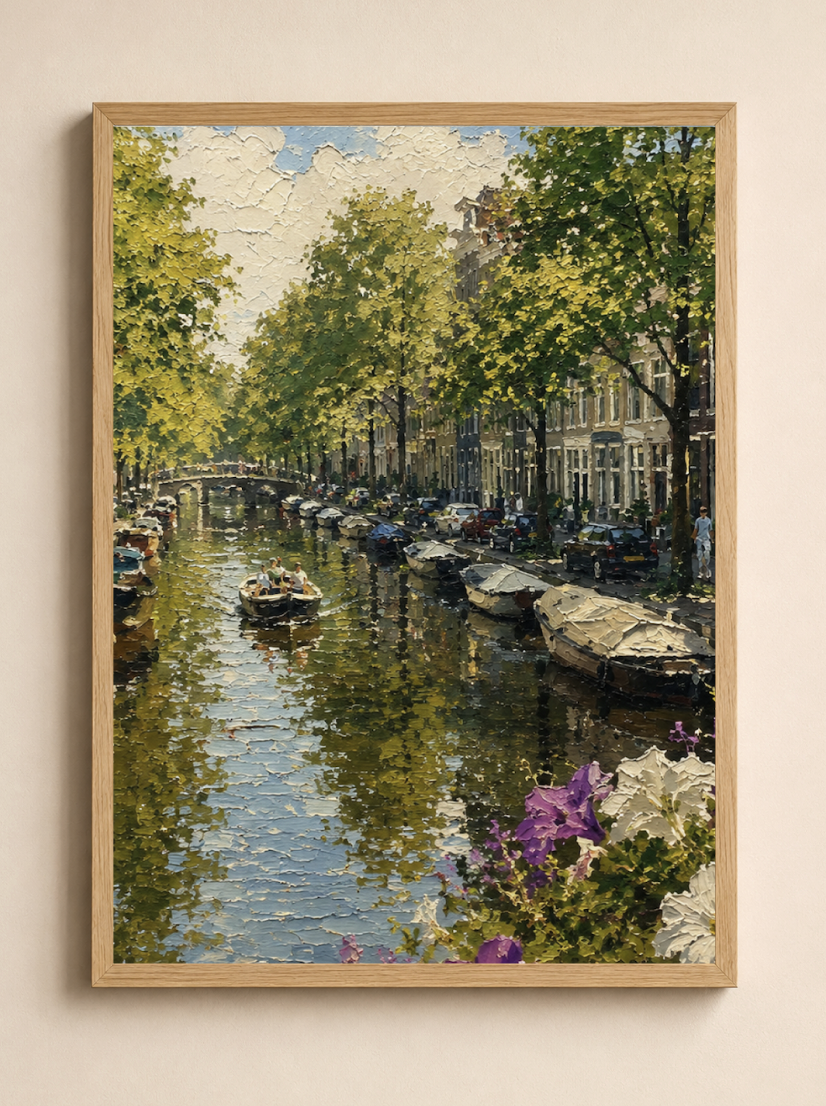 Jordaan — Amsterdam Oil Painting Style Print