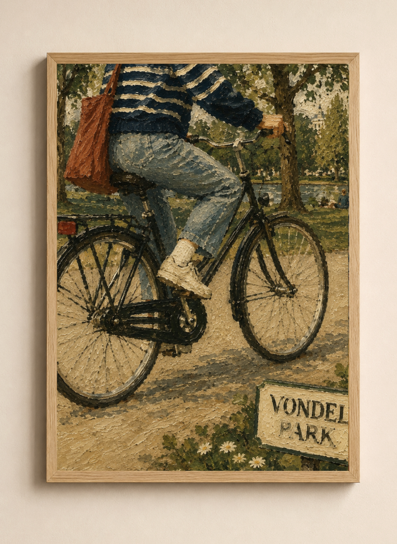 Vondelpark Ride — Amsterdam Oil Painting Style Print