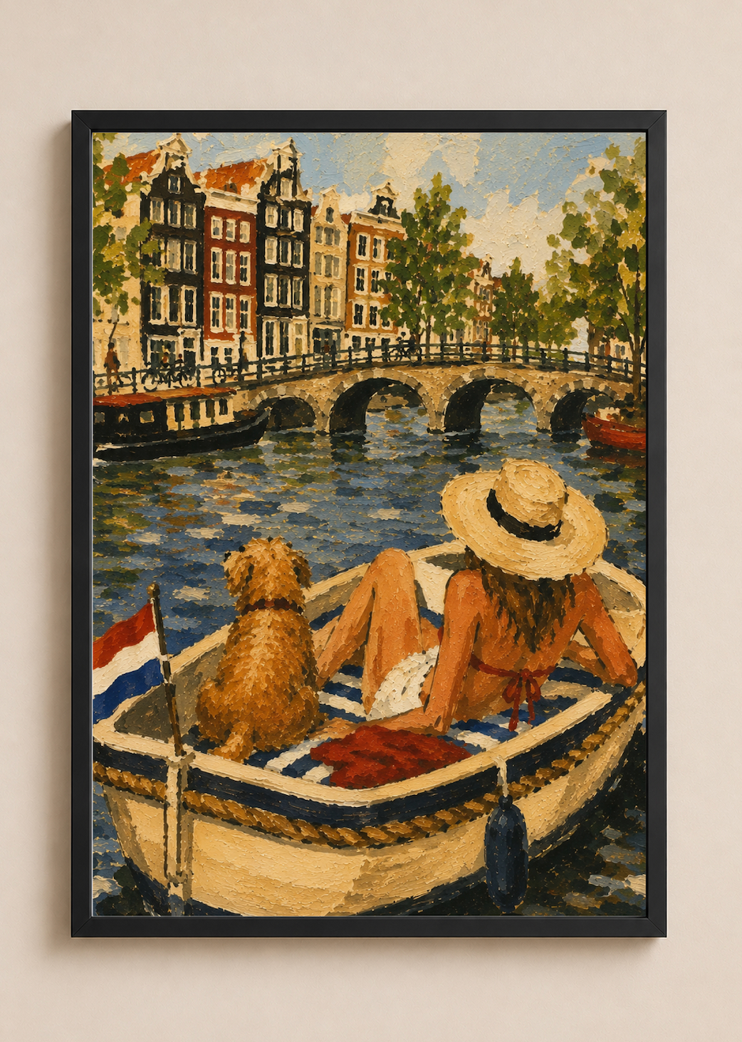 Canal Day — Amsterdam Oil Painting Print