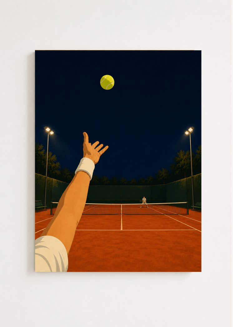 Tennis Service – Clay Court Poster