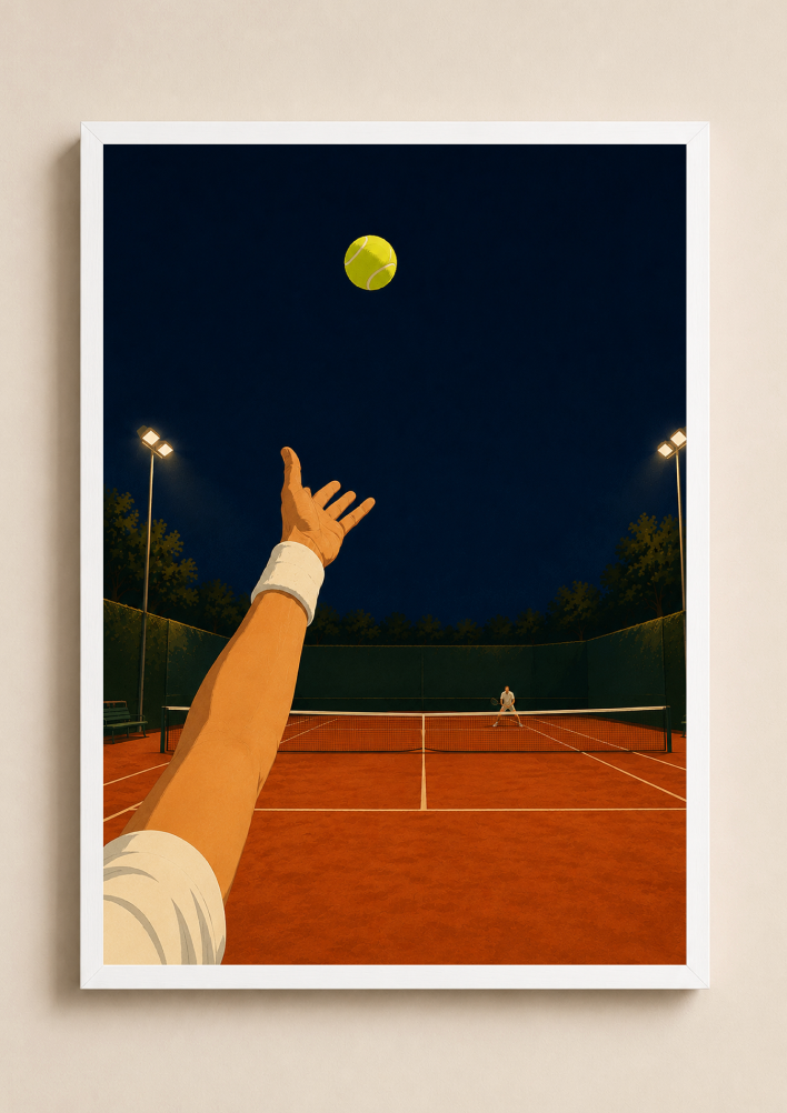 Tennis Service – Clay Court Poster