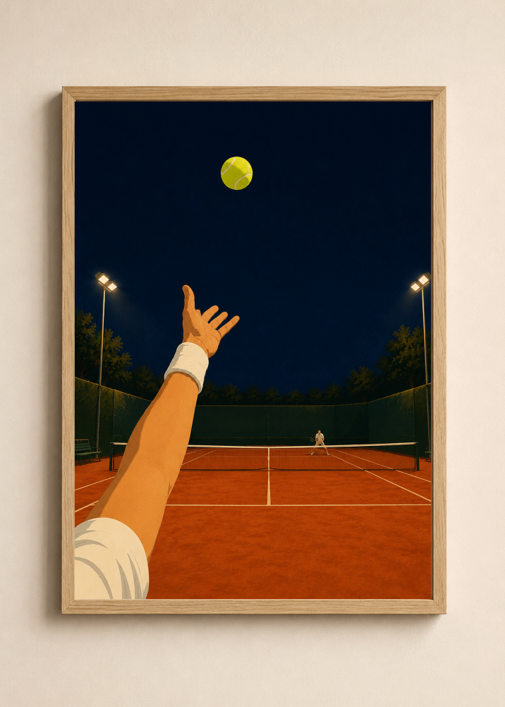Tennis Service – Clay Court Poster