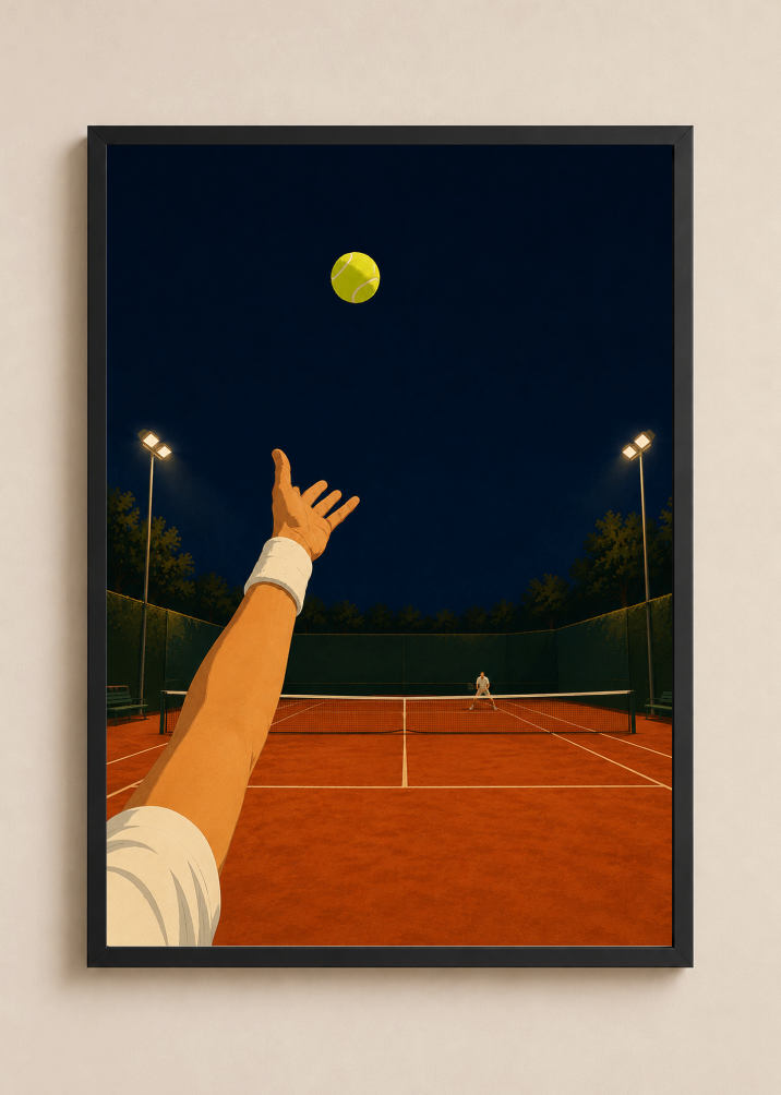 Tennis Service – Clay Court Poster
