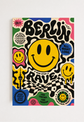 Berlin Rave Poster – Smiley Face Techno Wall Art | Acid House & Club Culture Print