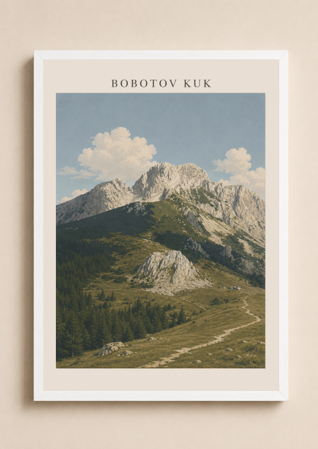 Bobotov Kuk Mountain Poster – Durmitor National Park Landscape Wall Art Print