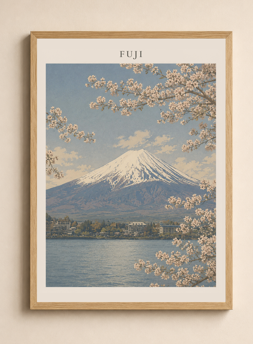 Mount Fuji Poster – Japanese Mountain Landscape Wall Art Print