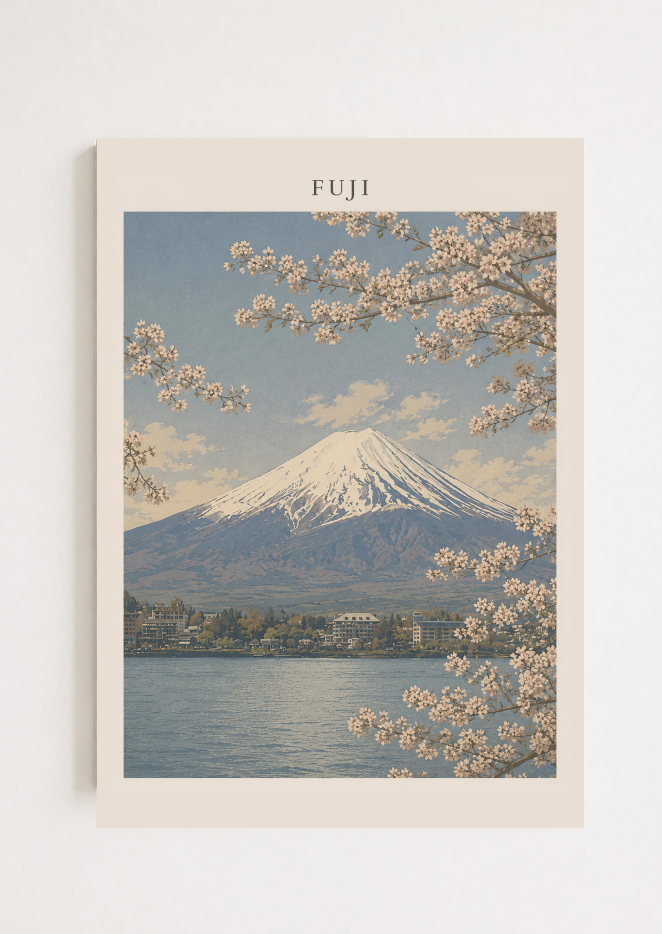 Mount Fuji Poster – Japanese Mountain Landscape Wall Art Print