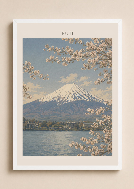 Mount Fuji Poster – Japanese Mountain Landscape Wall Art Print