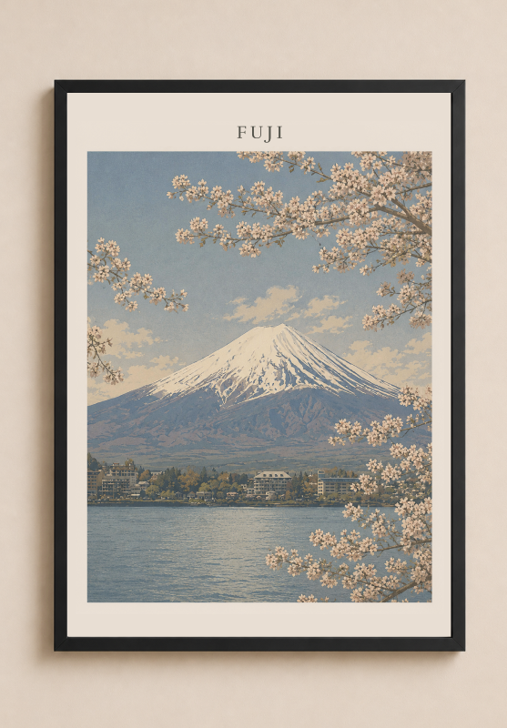 Mount Fuji Poster – Japanese Mountain Landscape Wall Art Print
