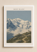 Mont Blanc Poster – French Alps Mountain Landscape Wall Art Print