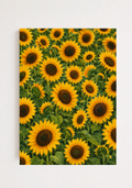 Sunflower Field Poster – Vibrant Botanical Floral Wall Art Print