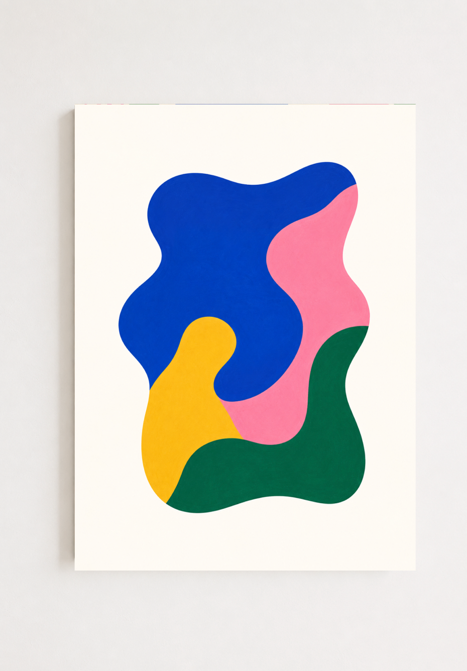 Modern Abstract Shapes Poster – Colorful Minimalist Wall Art Print