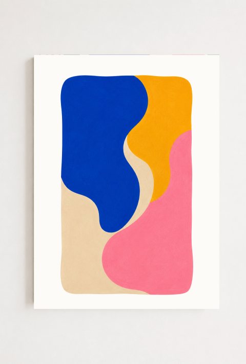 Abstract Color Blocks Poster – Modern Minimalist Wall Art Print
