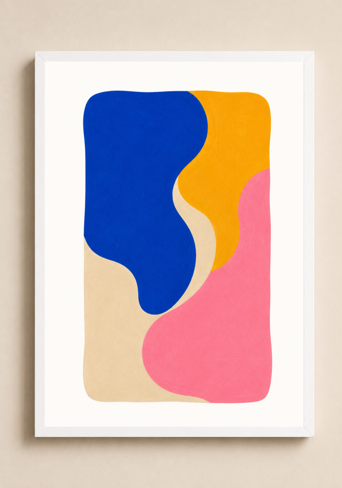 Abstract Color Blocks Poster – Modern Minimalist Wall Art Print
