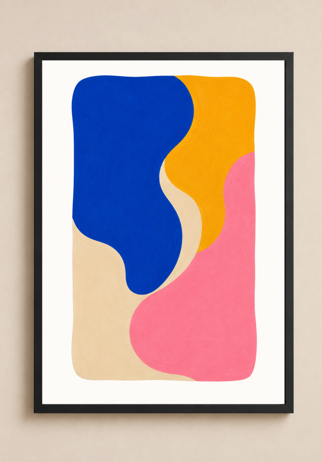 Abstract Color Blocks Poster – Modern Minimalist Wall Art Print