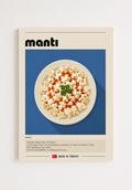 Mantı Poster – Modern Turkish Dumplings Kitchen Wall Art Print