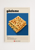 Gözleme Poster – Modern Turkish Flatbread Kitchen Wall Art Print