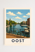 Oost Poster – Amsterdam Oost Canal Wall Art Print