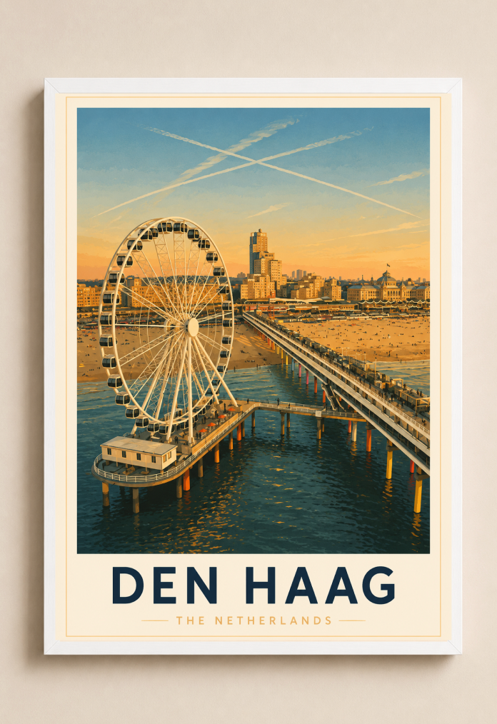 Den Haag Poster – Vintage Netherlands Travel Wall Art Print