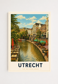 Utrecht Poster – Vintage Netherlands Travel Wall Art Print