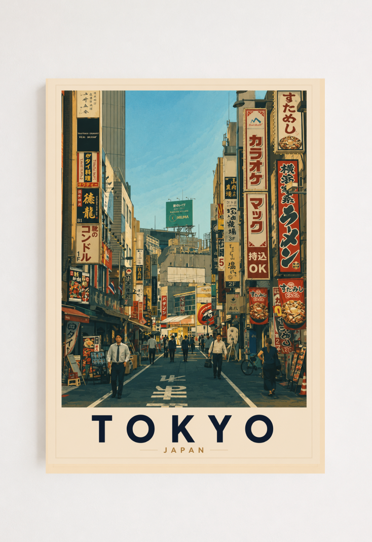 Tokyo Poster – Vintage Japan Travel Wall Art Print