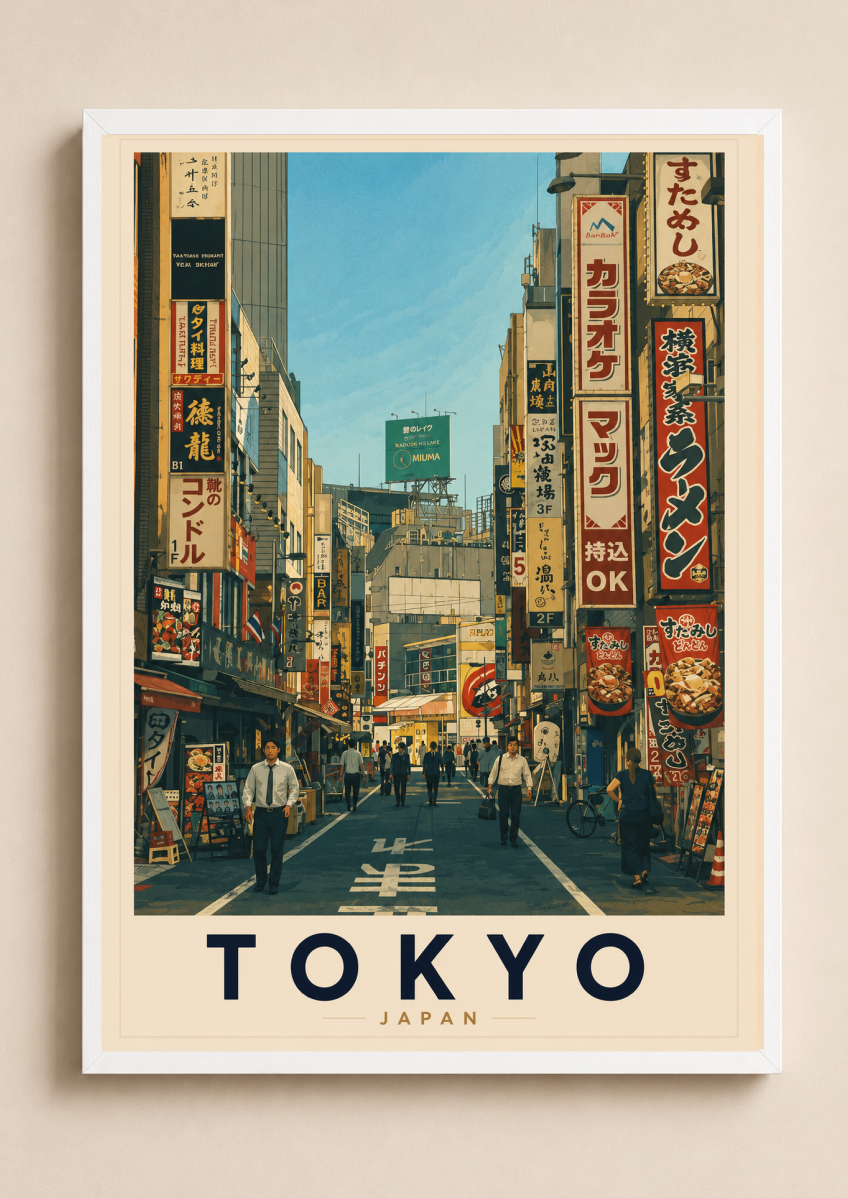 Tokyo Poster – Vintage Japan Travel Wall Art Print