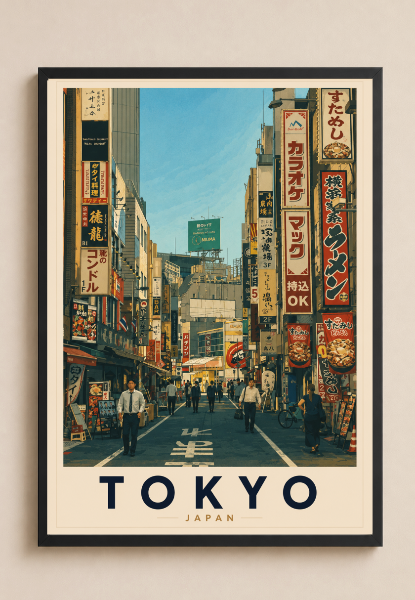 Tokyo Poster – Vintage Japan Travel Wall Art Print