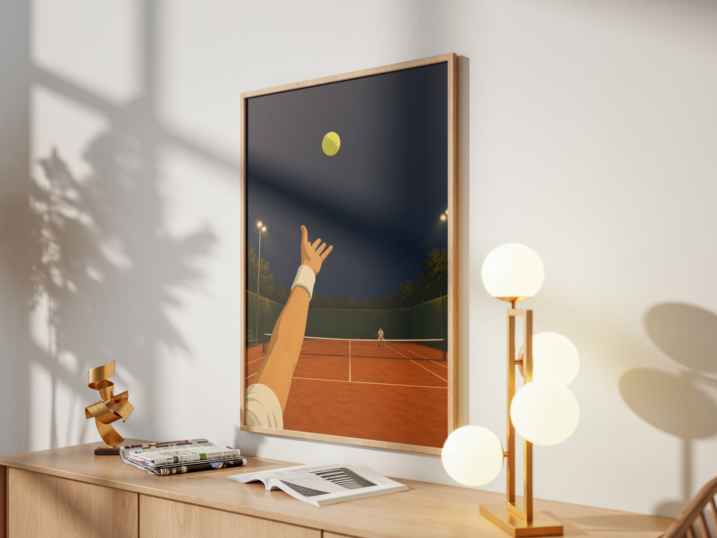 Tennis Service – Clay Court Poster