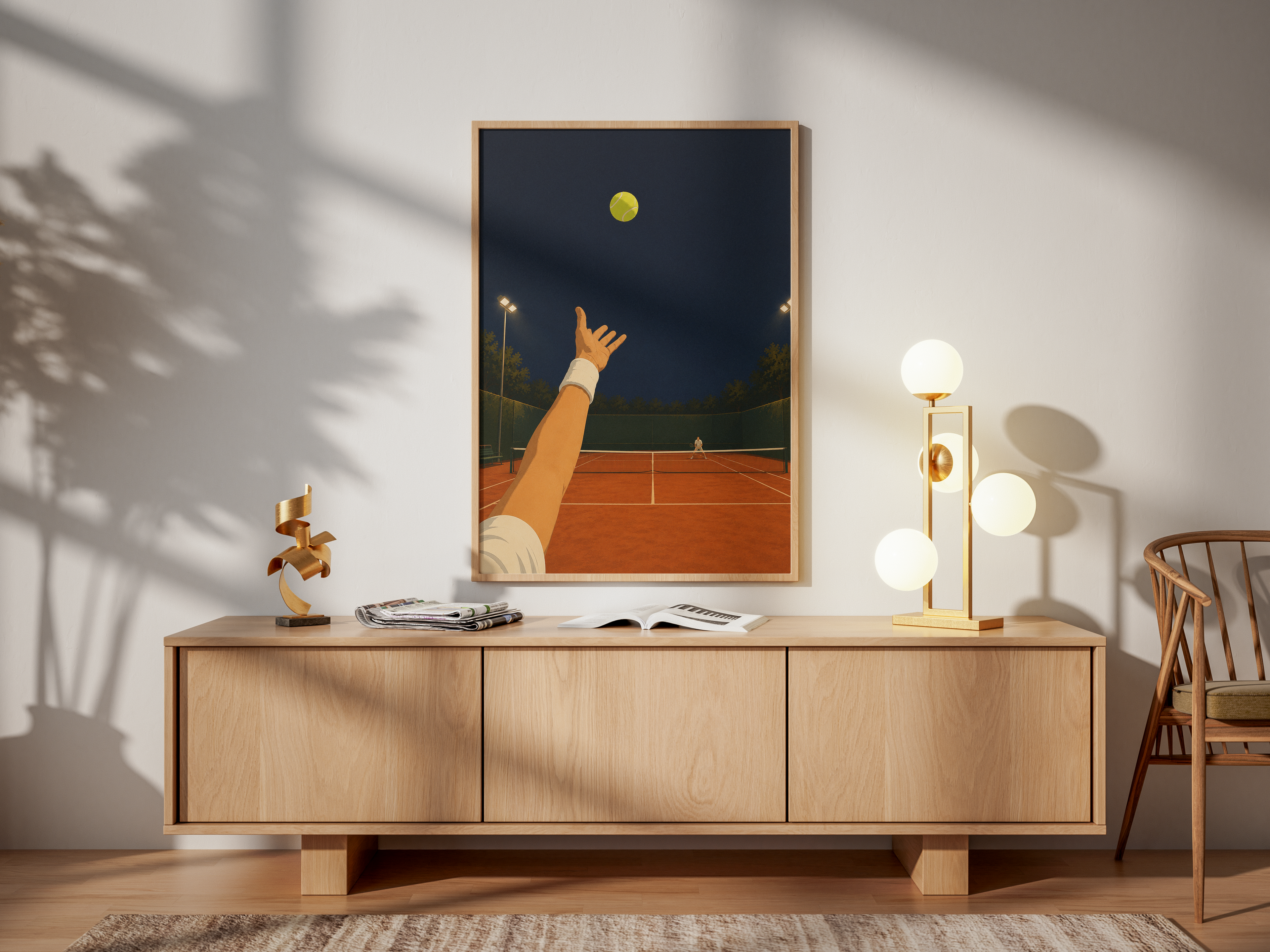Tennis Service – Clay Court Poster